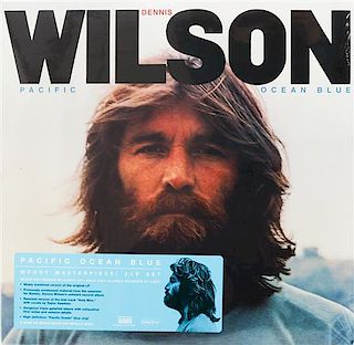 A Pacific Ocean Blue, Dennis Wilson Promotional LP Height of frame 37 3/4 x width 27 1/2 inches.