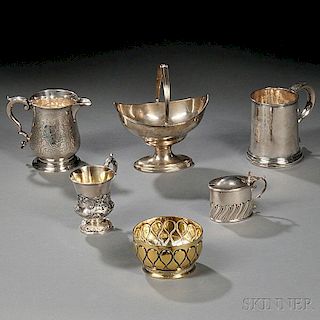 Six Pieces of English Sterling Silver