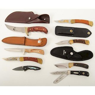 Lot of Eight Buck Brand Knives