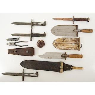 Lot of Seven Edged Weapons