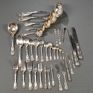 Assembled Whiting Imperial Queen   Pattern Sterling Silver   Flatware Service