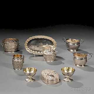 Nine Pieces of American Silver Hollowware