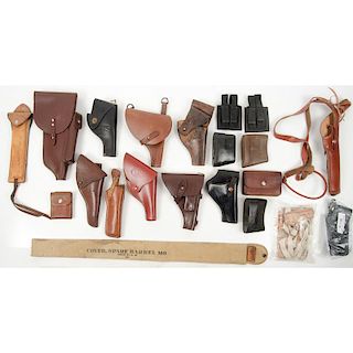 Assorted Leather Pistol Holsters, PLUS