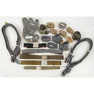 Large Lot of Military Belts