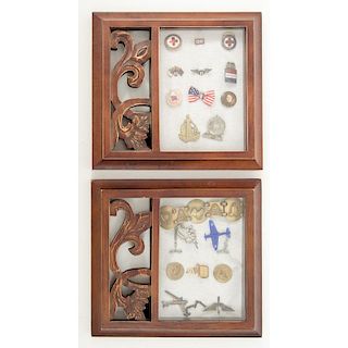 Two Insignia Display Cases