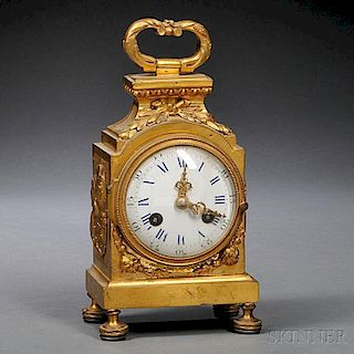 Gilt-bronze LXV-style Timepiece