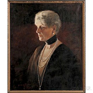 British School, 20th Century      Portrait of Clara Maude Whitaker (1860-1929)
