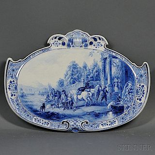 Dutch Delft Blue and White Wall Plaque