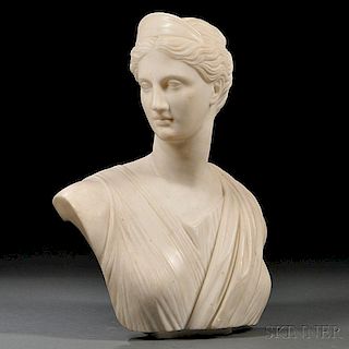 Carrara Marble Bust of Diana