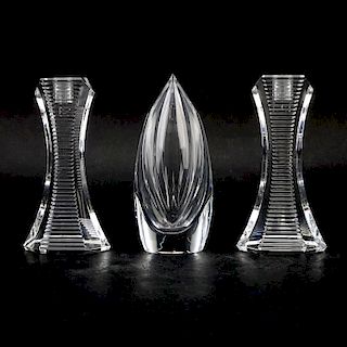 Collection of Three (3) Baccarat Crystal Tableware.