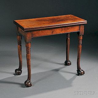 George III Provincial Mahogany and Elm Games Table
