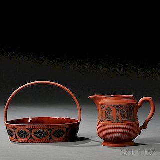 Two Wedgwood Rosso Antico Items
