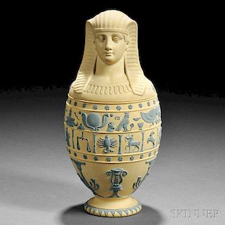 Wedgwood Caneware Canopic Jar and Cover