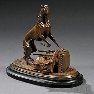 French School, Late 19th/Early 20th Century       Bronze Figure of a Dog and Cat