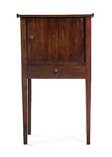 A Continental Walnut Side Cabinet, 19TH CENTURY, Height 36 x width 21 x depth 16 1/4 inches.