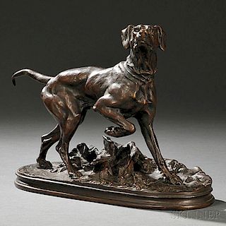 After Pierre Jules Mene (French, 1810-1879)       Bronze Figure of a Pointer