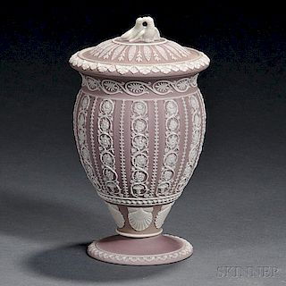 Wedgwood Lilac Jasper Dip Vase and Cover