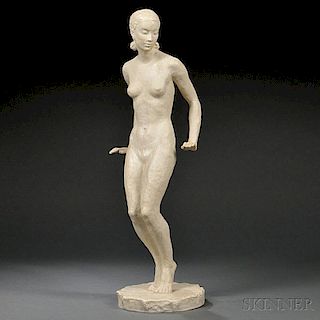 Fritz Klimsch for Rosenthal Porcelain Sculpture of a Nude Woman