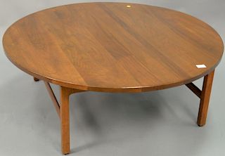 Gunlocke Chair Co. round Danish coffee table. ht. 16in., dia. 43in.
