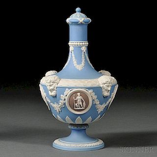 Wedgwood Three-color Jasper Dip Barber Bottle and Cover