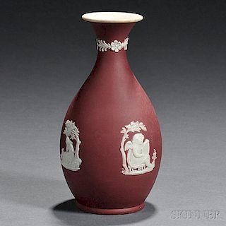 Wedgwood Crimson Jasper Dip Bud Vase