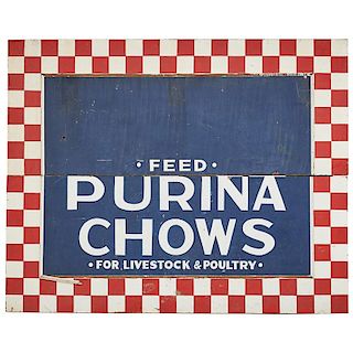 PURINA CHOWS FEED SIGN