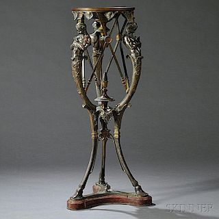 Attributed to Carl August Wilhelm Sommer (German, 1839-1921)       Bronze Figural Stand