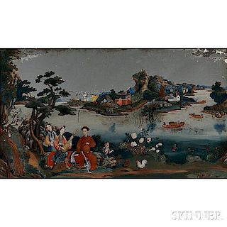 China Trade Reverse-painting on Glass