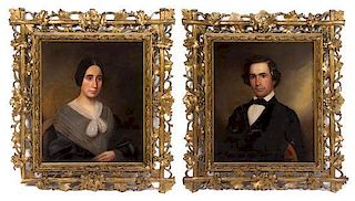 Artist Unknown, (American, 18th/19th Century), Untitled (Portraits of a Man and a Woman)