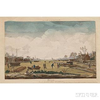 After Nicolas-Dauphin de Beauvais (French, c. 1687-1763)      Hyver, Vue de Santuliet Village de Hollande