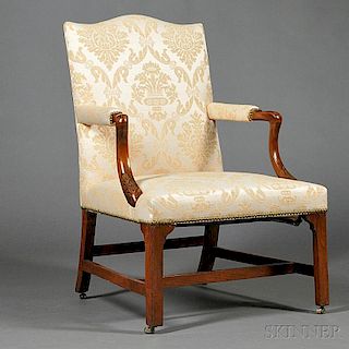 George III Mahogany Library Chair