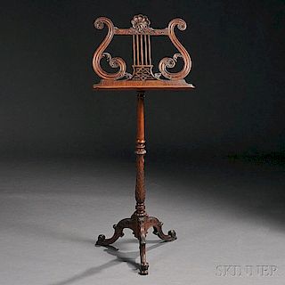 American Rosewood Carved Music Stand