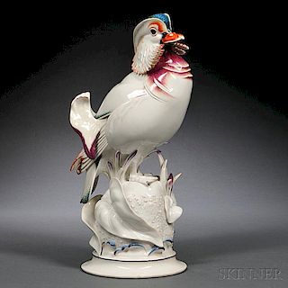 Meissen Porcelain Figure of a Mandarin Duck