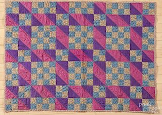 Pennsylvania patchwork baby quilt, early 20th c., 33'' x 44''.