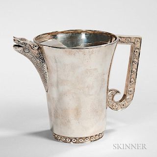 Tane Decorated Silver Pitcher
