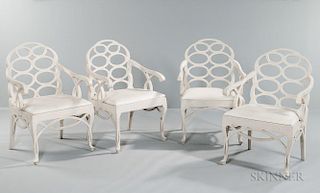 Four Frances Elkin (1883-1953) Loop Chairs