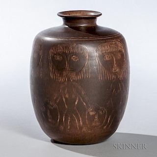 Edwin and Mary Scheier Decorated Vase