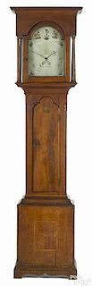 Lancaster County, Pennsylvania Chippendale walnut tall case clock, late 18th c., with a thirty-hou