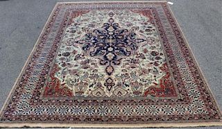 Large and Finely Woven Vintage Handmade Carpet .