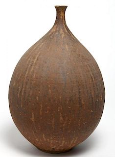 Mid-Century Illegibly Signed Earthenware Vase