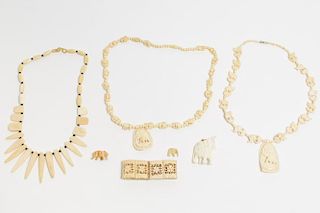 Vintage Indian Carved Bone Jewelry, Collection