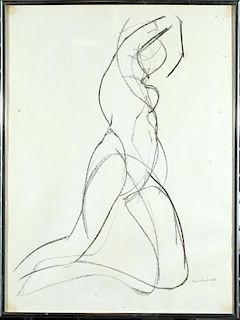 Anne Ford (20th C.)- Lithograph of Female Nude