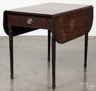 Pennsylvania Sheraton mahogany Pembroke table, ca. 1810, 27 3/4'' h., 22'' w., 33 1/4'' d.
