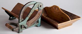 Antique Kitchen Items- Cast Iron & Wood
