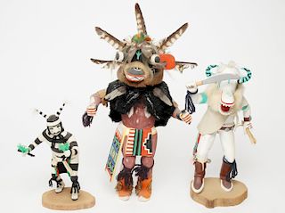 Native American Navajo Carved Kachina Dolls, 3