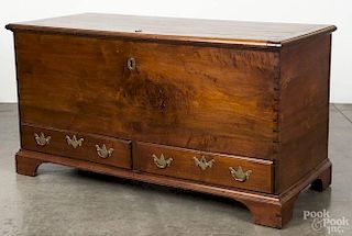 Pennsylvania Chippendale walnut blanket chest, ca. 1800, with two drawers, 27 3/4'' h., 51'' w.