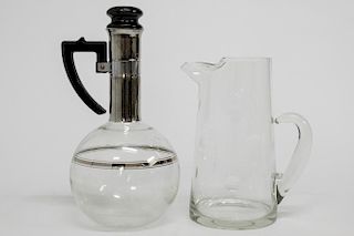 Colorless Glass Pitchers, incl. Mid-Century Modern