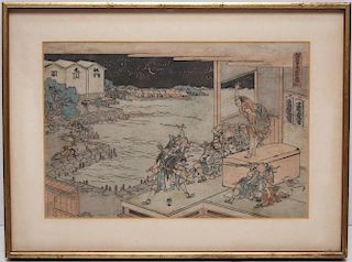 Hokusai (Japanese, 1760-1849)- Woodblock