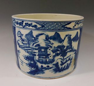 CHINESE ANTIQUE BLUE WHITE BITONG - 19TH CENTURY