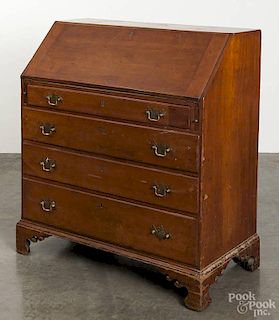 New England Chippendale cherry slant front desk, ca. 1780, 43 1/4'' h., 40'' w.